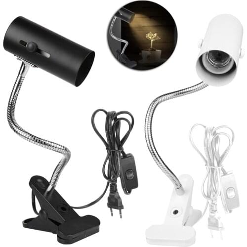 360 Degree Rotation Reptile Light Holder Fish Turtle Tank Heating E27 Lamp-socket Clip-on Bulb with Lamp Clip Cover