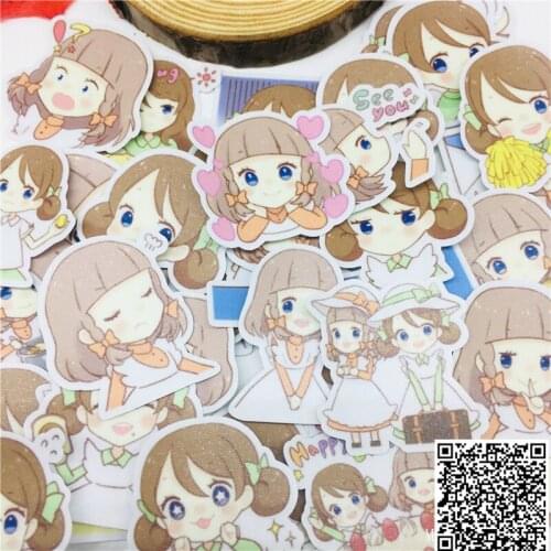 40 pcs Cute skirt girl Stickers for Car Styling Bike Motorcycle Phone book Travel Luggage toy Funny Sticker Bomb Decals