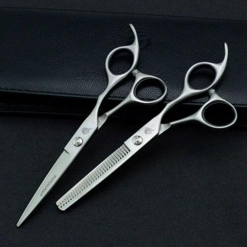 6.0" Laser Wire Hair Scissors Micro Serrated Hairdressing Scissors Hairdresser Salon Professional Hair Cutting Shears Barber