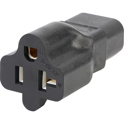 IEC 320 C14 male to Nema 5-15R/20R AC power adapter