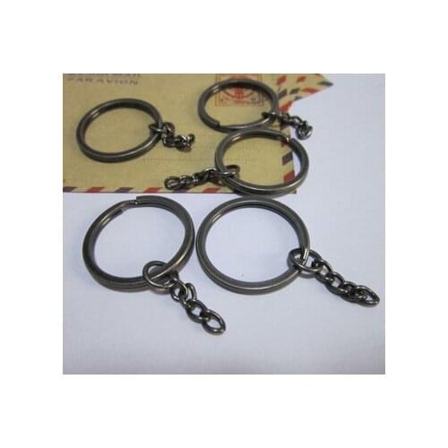 Antique Bronze Key chain 25mm Key ring Jewelry Findings Accessories