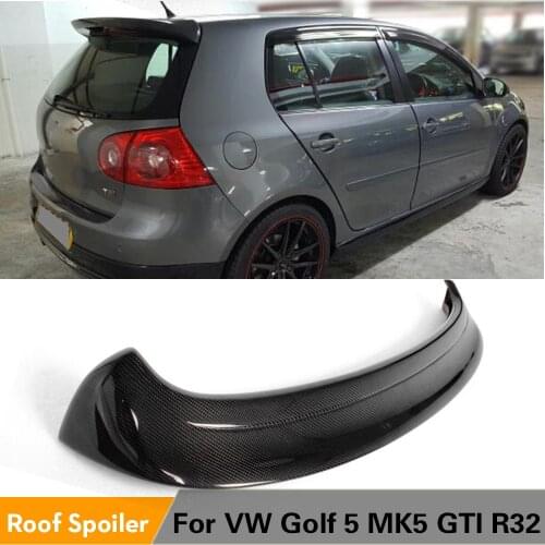 Car Rear Roof Lip Spoiler for Volkswagen VW Golf 5 V MK5 R32 GTI 2006 - 2009 Rear Window Spoiler Carbon Fiber / FRP