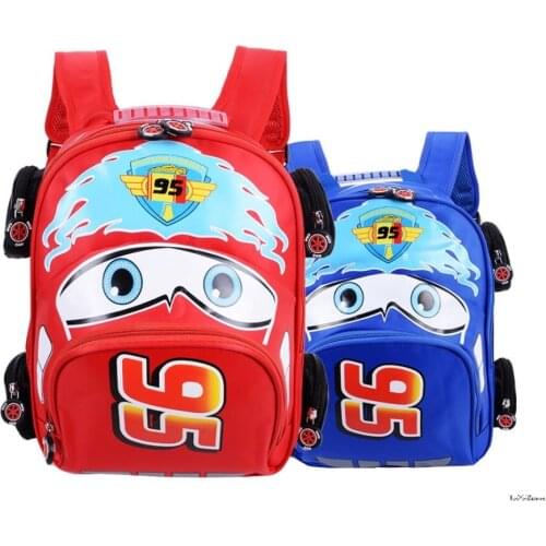Disney Childrens Backpack Cute 95 Car Baby Kindergarten School Bag Boys Girls 95 Car Schoolbags gifts
