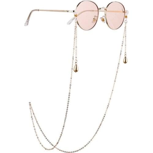 70cm Elegant Eyeglass Chain Sunglasses Reading Beaded Glasses Chain Eyewear Rope Lanyards Rose Gold Silver Glass Cord Neck Strap