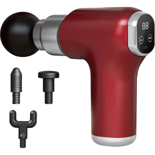 Electric Body Massager with 4Massage Heads Massage Gun 48-Level Variable Frequency Vibration Muscle Massager for Pain Relief