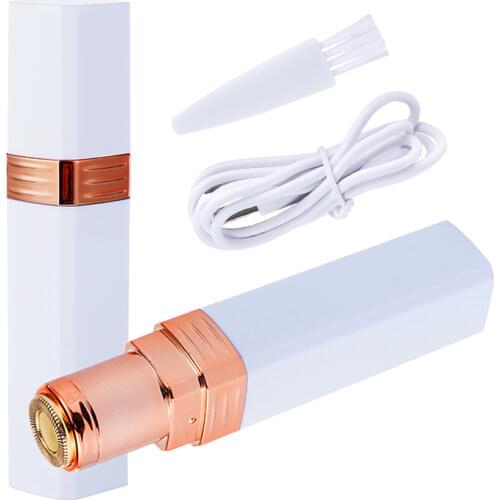 USB Rechargeable Electric Hair Removal Lipstick Shape Female Facial Epilator Remover Painless Safety Women Full Body Hair Shaver
