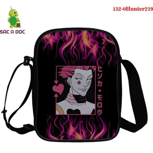 Cool HUNTERxHUNTER Mini Messenger Bag Men Crossbody Bag for Travel Male Handbag Bags Small Canvas Shoulder Bags Men Bookbag Gift