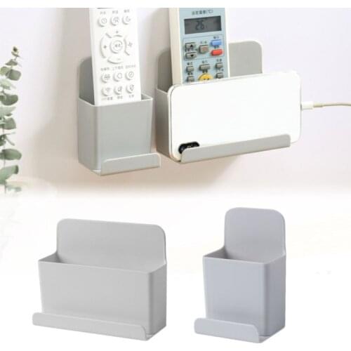 Wall Mounted Organizer Storage Box Remote Control Air Conditioner Stand Holder Hotel Office Home Storage Organization