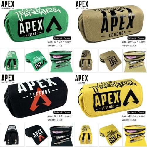 Game Apex Legends Pencil Bag Cartoon Makeup Bag Cosmetic Bag Stationery Zipper Boys Girls Travel Canvas Student Penbag