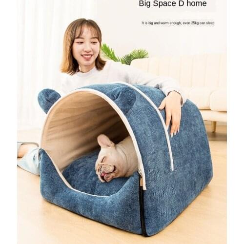 Kennel winter warm can be disassembled house type closed indoor French cat nest four seasons of general pet supplies