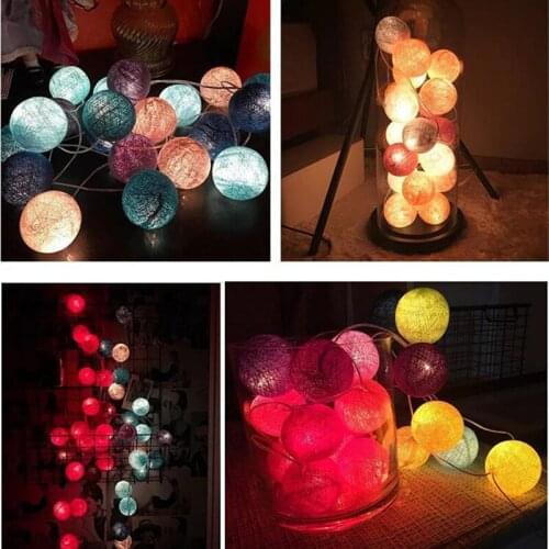Macaron Led Sepak Takraw Color Lights Christmas Lights Room Decor Wedding Party Holiday Decoration Fairy Light Navidad USB Power