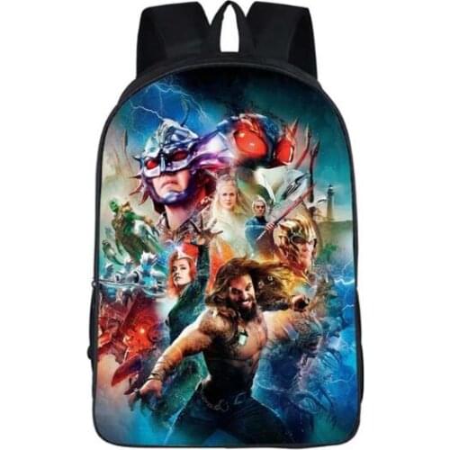 Aquaman Mens Backpack Bag Boys Printing School Bags for Teenage Girls Boys Bookbag Kids Gift Customized Name Free