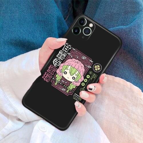 Demon Slayer Anime Mitsuri Kanroji silicone Phone Case FOR iPhone Se 6 6s 7 8 Plus X Xr Xs 11 12 Mini Pro Max Glass Cover Shell