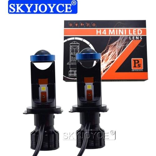SKYJOYCE P5 Car LED H4 Mini Projector Lens High Low Beam 3500LM 6000K White Fog Light 12V 24V 35W H4 Car LED Headlight Bulbs