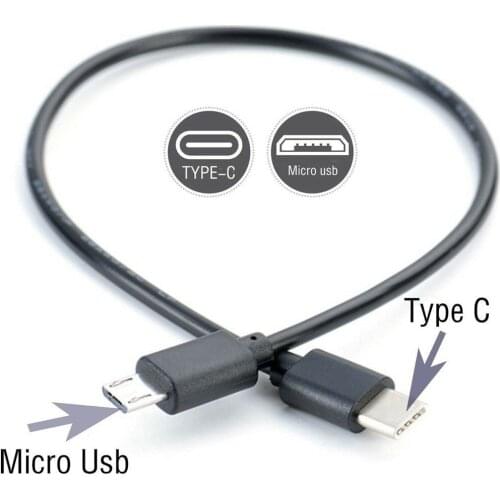USB-C USB 3.1 Type C to Micro USB Male Sync OTG Charge Data Transfer Cable Cord For Computer For Huawei Samsung 30CM