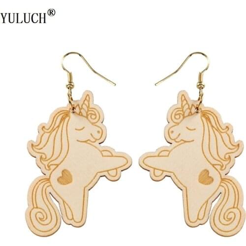 All Style 1 Pair Retail Wooden Earrings Handmade Animal Printing Wood Earrings Fashion Jewelry For Woman Girls Party Prom Latest