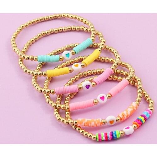 New Romantic Bracelets For Women Friendship Bracelet Rainbow Jewelry Pulseiras Mujer 2020 LOVE Heart Beaded Bracelet Boho Summer