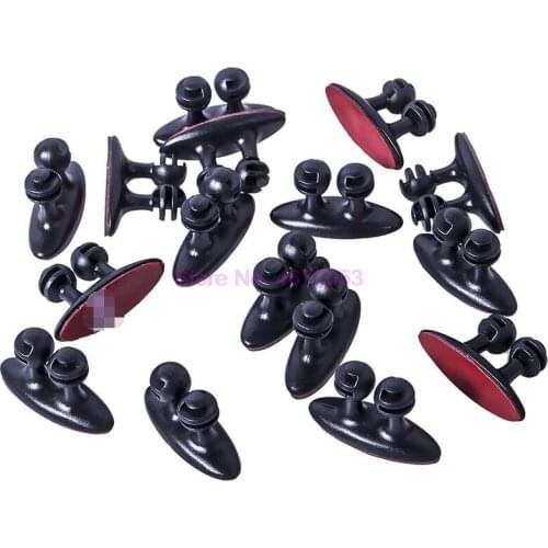 200sets Car Wire Cable Holder Multifunctional Tie Clip Fixer Organizer Car Charger Line Clasp Headphone Cable Clip 8pcs/set