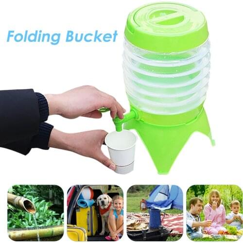 3.5L Cars Water Bucket Portable retractable folding trash cans Outdoor Folding Bucket Driving travel Non-Toxic Environmental