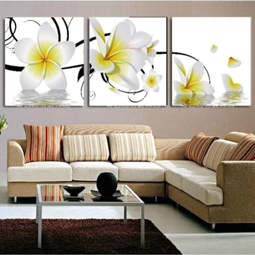 3pcs diamond embroidery 5D square round diamond painting Yellow Plumeria painting Rhinestone painting Cross Stitch wedding decor