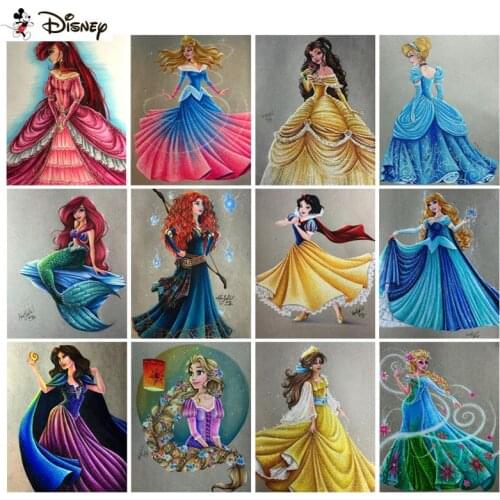 Disney Diamond Embroidery DIY Diamond Painting Cross Stitch Kit "Cartoon princess" 5D Needlework Diamond Home Decoration
