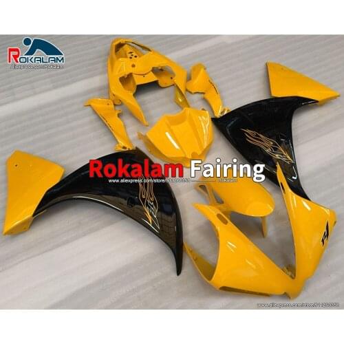 For Yamaha YZF1000 R1 2012 2013 2014 YZFR1 12 13 14 Yellow Black Motorcycle Fairing Kit (Injection Molding)