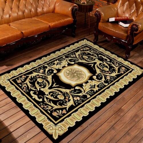 European Style 3D Printing Carpets For Living Room Bedroom Area Rugs Polyester Thicken Home Soft Antiskid Floor Carpet Mat Decor