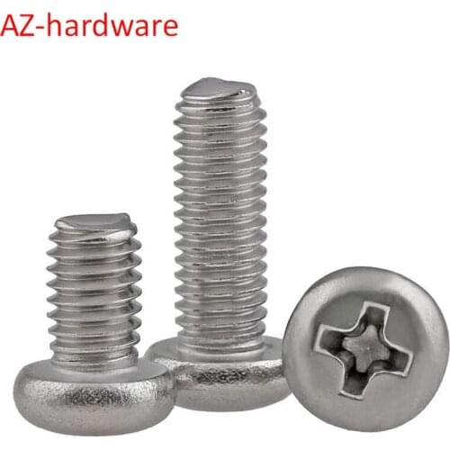 Gb818 304 stainless steel cross round head screw cross pan head screw PM machine m4-m10 10PCS