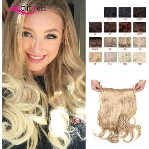 Hair Nest Hair Extension Clip Secret Fish Line Hairpiece Body Wavy Hair Synthetic Hair For Women Curly Hair18Inch Length