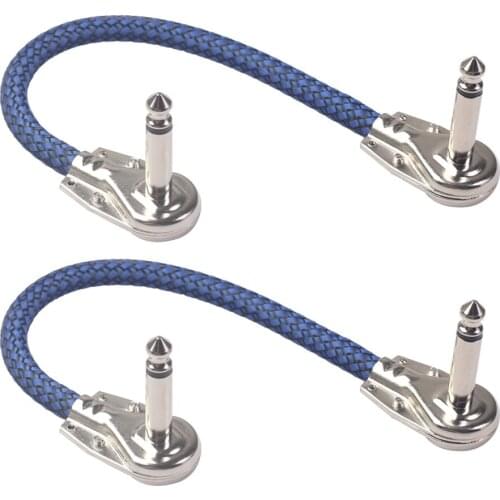 Guitar Pedal Cable M To M 6.35mm DIY Cables For Effect Pedals Audio Blue
