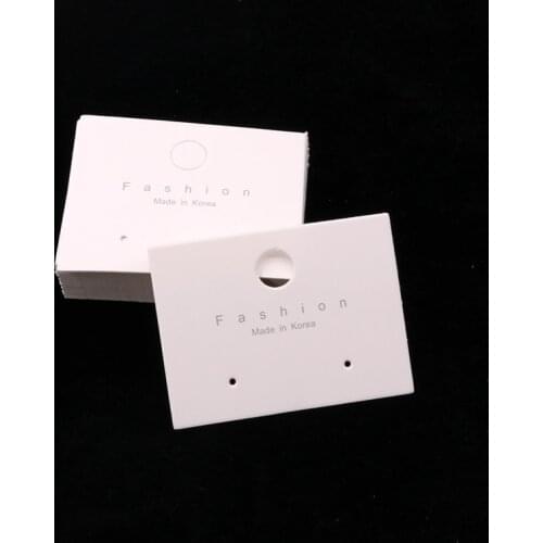 Fashion 50Pcs/lot White Earring Packaging Card Jewelry Ear Studs Paper Display Cardboard 8x6cm Dangle Earring Drops Paper Cards