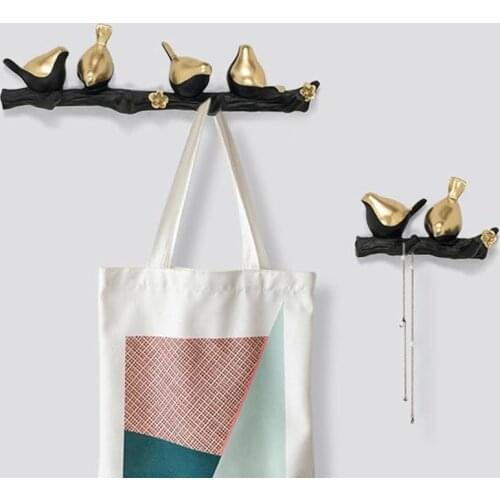 Nordic country creative cute wall stickers animal bird crafts, decorative wall art gifts, coat hooks