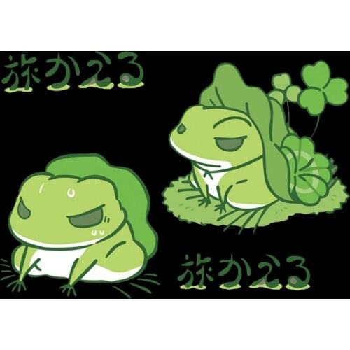 Cartoon Travel Frog Patches Stickers on Clothes Iron on for Clothing Japanese Game DIY Badges Heat Transfer T-shirts Appliques