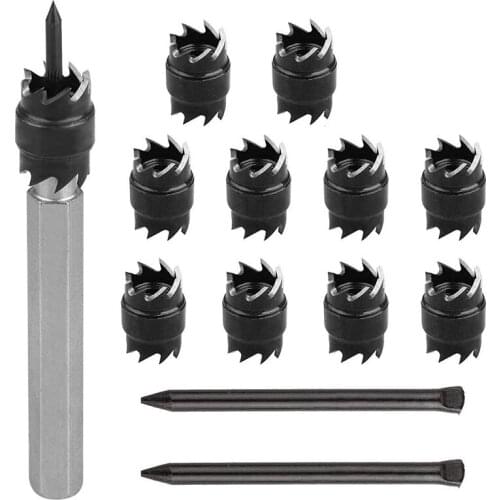 Spot Weld Cutter Set,13 Pcs 3/8Inch Rotary Spot Weld Cutter Remover Drill Bits Tool ,Metal Hole Cutter Remover