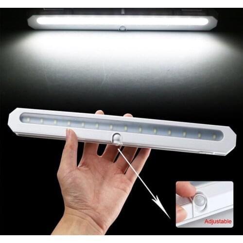 Wireless 14 LED PIR Infrared Motion Sensor Night Light Under Cabinet Light Closet Wardrobe Kitchen Night Lamp Battery Power