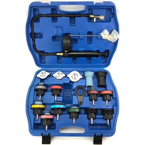 New 18pcs Radiator Pressure Tester Tool Kit Cooling System Testing Tool Vacuum Vehicle Universal Hand Tool Set