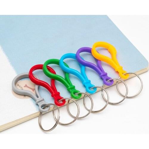 20pcs Plastic Colorful lamp shape buckle Snap hook Lobster Clasp Hang aperture for For Jewelry Making Accessories