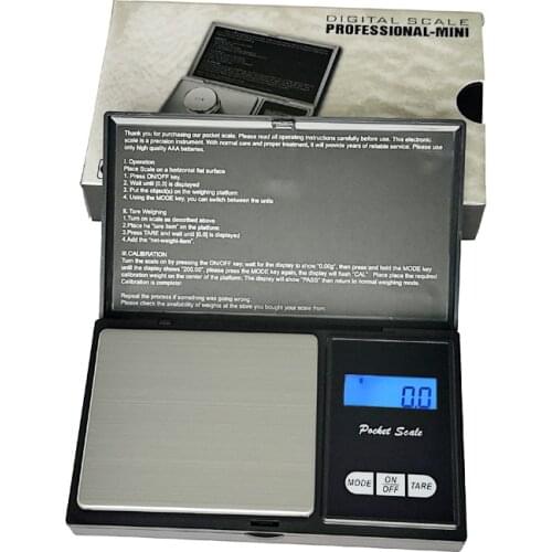LCD Display Portable Digital Pocket Jewelry Scale 500g/0.1g 100g/0.01g 200g/0.01g 500g/0.01g