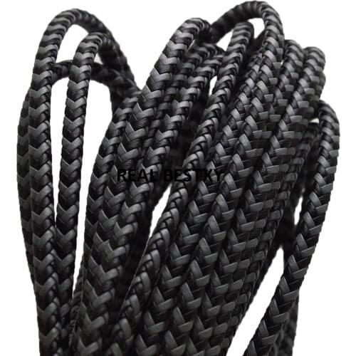 5m/lot approx:5*4.2mm Leather Rope Bracelet Jewelry Making Flat Braided Cord Rope Accessories Jewelry Findings Handmade Gift