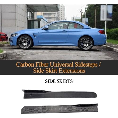 Universal Carbon Fiber Auto Side Skirt Apron Extension Design for BMW M2 M3 M4 F30 G30 Sedan Coupe ect