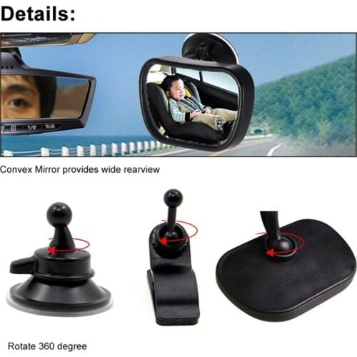 Car Seat Back Rear View Mirror For Baby Mini Safety Convex Mirrors Kids Monitor Adjustable Auto Child Infant Rearview Mirror