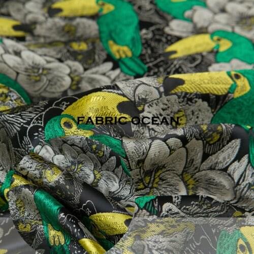 Jacquard couture fashion fabric, animal pattern, floral, sculpture, sew for top,shirt,coat,jacket,pants,dress,craft by the yard