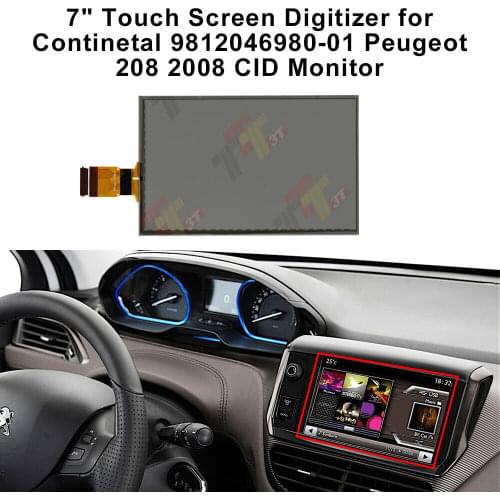 7" Touch Screen Navigation LCD for Continetal 9812046980 Citroen C-Elysee Feel Multi-Display