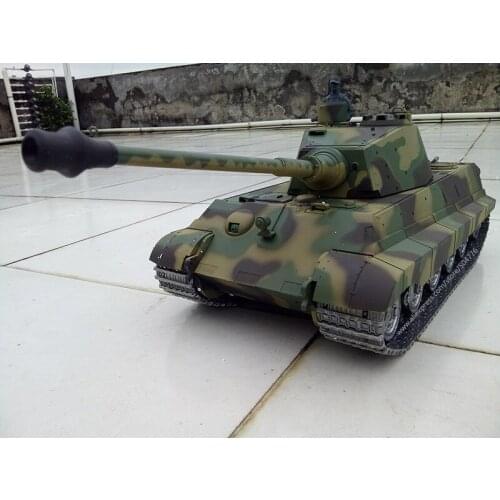 1/16 German King Tiger Henschel RC Battle Tank 6.0 with Cannon launch 3888a-1 Advanced with metal track and metal wheels rc tank