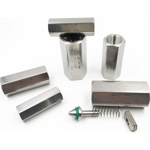 1/8" 1/4" 3/8" 1/2" 3/4" 1" BSP Female 304/316 Stainless Steel One Way Non-return Valve Check Valve Water Gas Oil