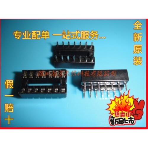 10PCS/LOT IC socket DIP14 14 feet straight 14 p IC IC socket