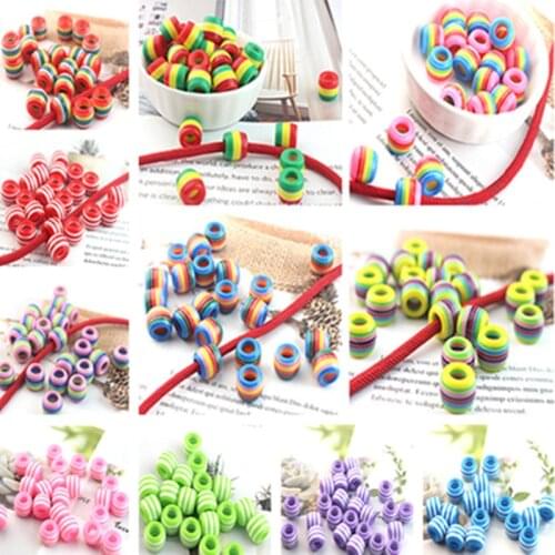 12mm Candy Color Resin Rainbow Beads DIY Jewelry, Home Decoration, Hair Accessories * 10pcs