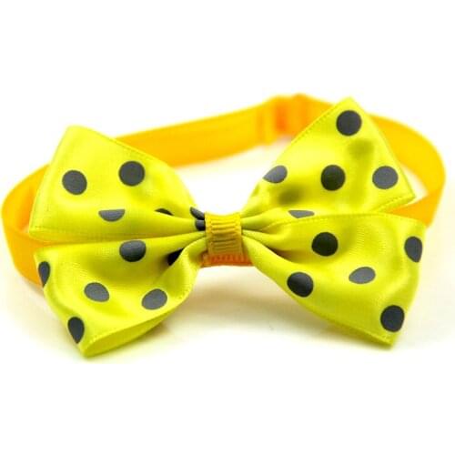 30PCS / LOT Two Bows Dot Stripe Pet Bow Tie With Cat And Dog Collar Pet Supplies Adjustable Neck Strap