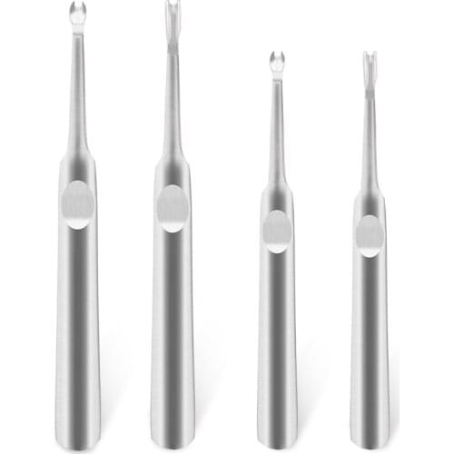 Imzay 4pc U+V Shaped Leather Stitching Skiving Tool Groover Punching Tool Stainless Steel Grooving Puncher Edge Beveler Tool Kit
