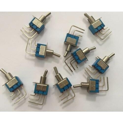 AC 250V 3A 120V 6A SPDT on-on 2 Way Right Angle 3 Pins PCB Toggle Switch